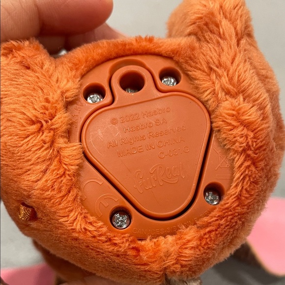 Cuddly Orange Plush Dog Toy with Big Eyes - Picture 4 of 5